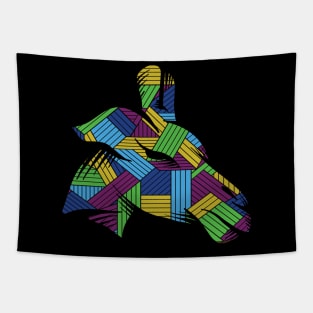 Funny giraffe colorful tshirt Tapestry