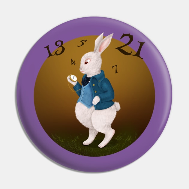 White Rabbit Pin by AlinaPlesia