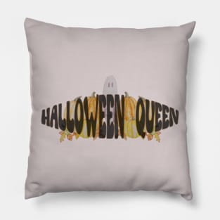 Halloween Queen pumpkin patch with ghost Pillow