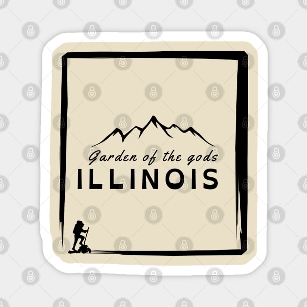 Garden of the gods, Illinois Magnet by TeeText