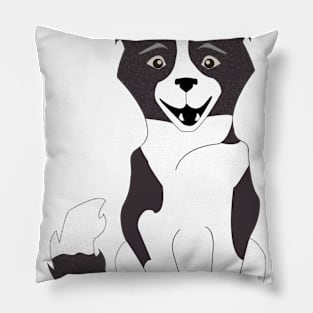 Happy Border Collie Pillow