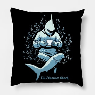 The Fin-Fluencer | A Shark T-Shirt Pillow