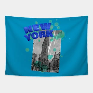 New York Drip - Blue/Teal Tapestry