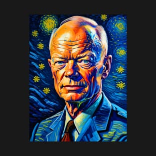 Dwight D. Eisenhower in starry night T-Shirt