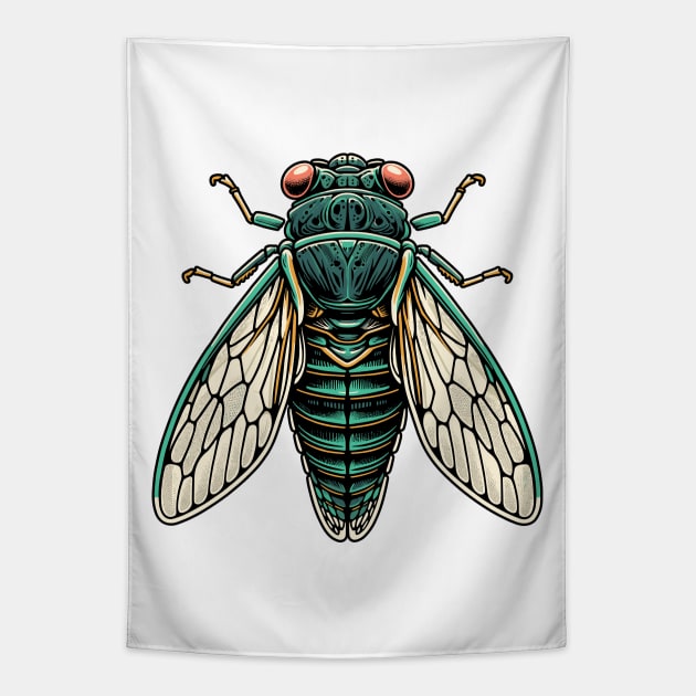 Cicada 2024 Reemergence Tapestry by Huhnerdieb Apparel