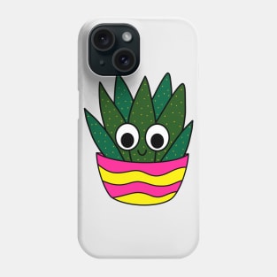 Cute Cactus Design #235: Cute Succulent In Bright Pot Phone Case