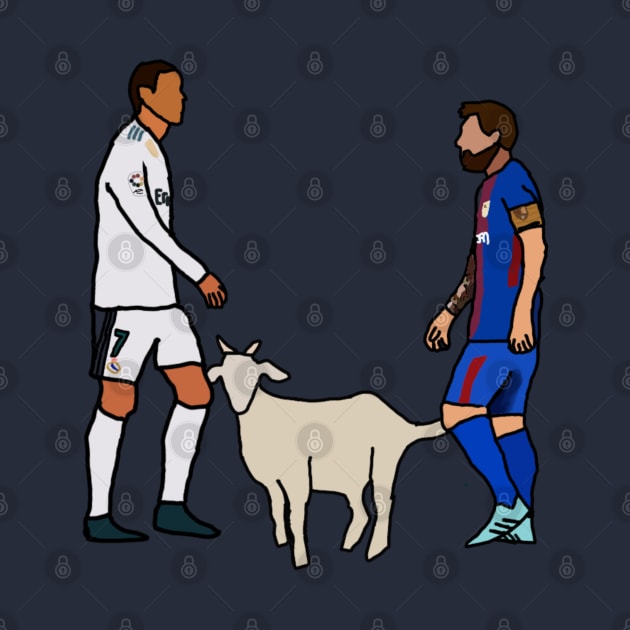 Ronaldo and Messi Goat drawing by Soccer T’s