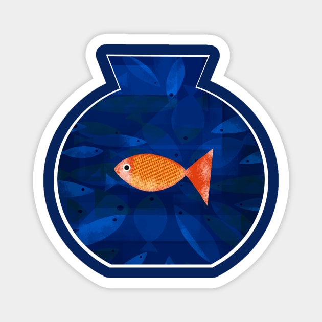 Goldfish in Bowl Magnet by Scratch