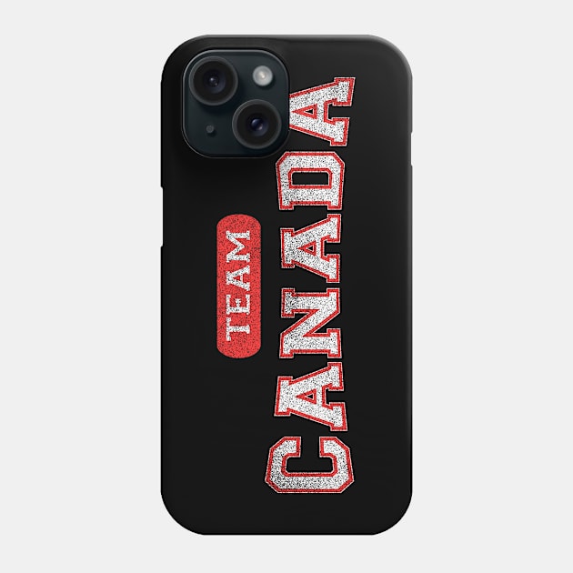 Classic Canadian TEAM Canada Distressed Phone Case by Webdango