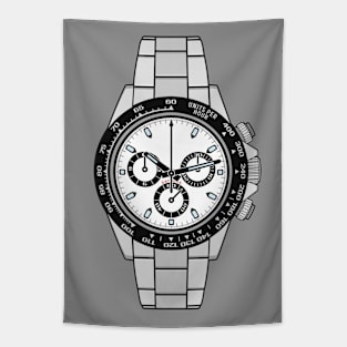 White Dial Racing Watch Tapestry