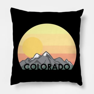 Colorado Mountains with Sunset and Sunrise Pillow