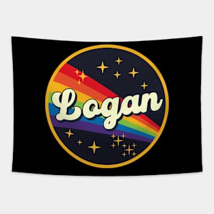 Logan - // Rainbow In Space Vintage Style Tapestry