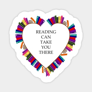 Reading Quote & Cute Graphic Design, Book Lover Back to School Book Lover's Day Magnet