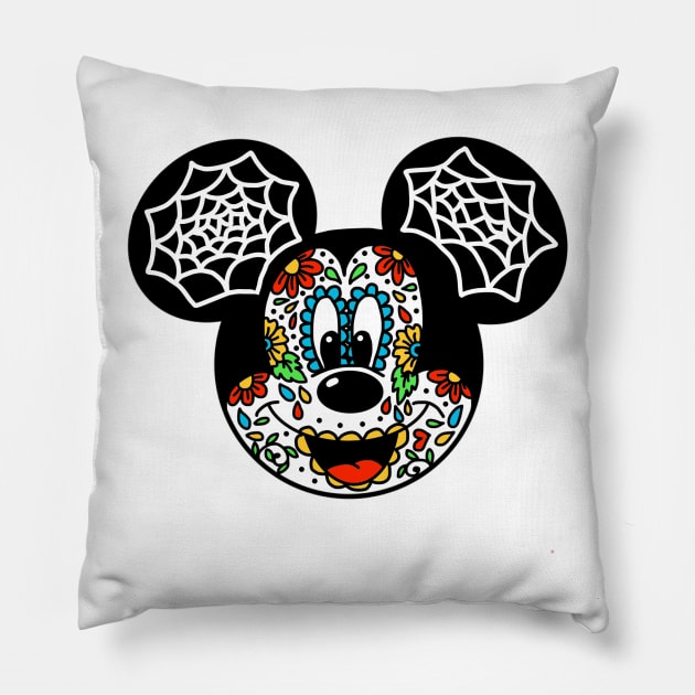 Day of the Dead Dream Catcher Pillow by KimsCustomCrafts