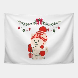 Merry Christmas teddy Tapestry