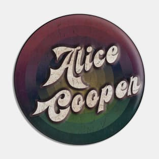 retro vintage circle Alice Cooper Pin