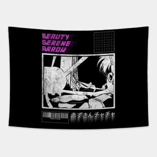 Beauty Serene Arrow Retro Aesthetic Anime Design Tapestry