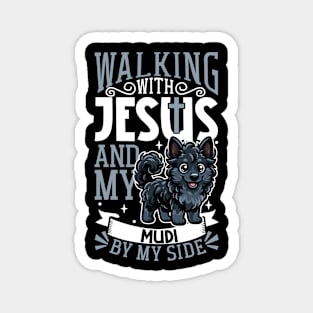 Jesus and dog - Mudi Magnet