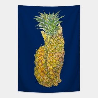 Pineapple Cat Tapestry