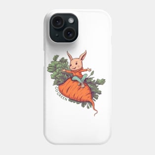 Go Green and live healty, vegan concept illustration Phone Case