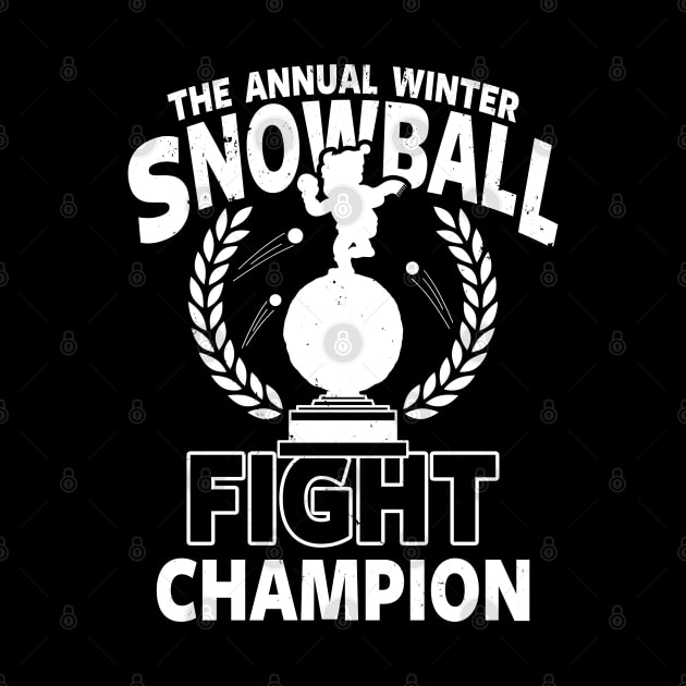 Snowball Fight Champion Funny Retro Winter Gift by BoggsNicolas