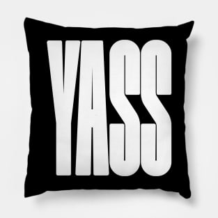 Yass bold logo design Pillow