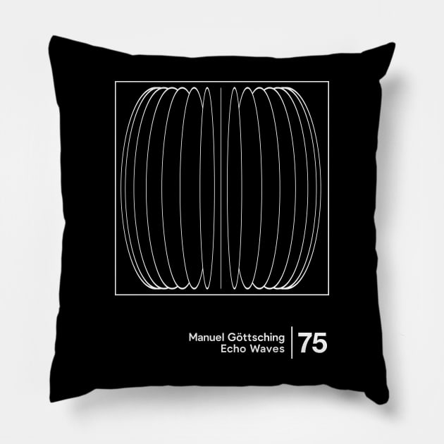 Echo Waves / Original Minimalist Graphic Design Pillow by saudade