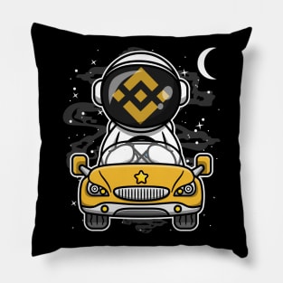 Astronaut Car Binance BNB Coin To The Moon Crypto Token Cryptocurrency Wallet Birthday Gift For Men Women Kids Pillow