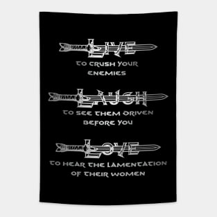 LIVE LAUGH LOVE CRUSH Tapestry