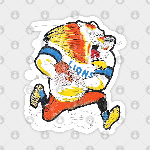 Detroit Lions - 60s Aesthetic Design Magnet by CultOfRomance