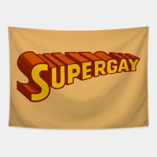 Supergay (orange) Tapestry