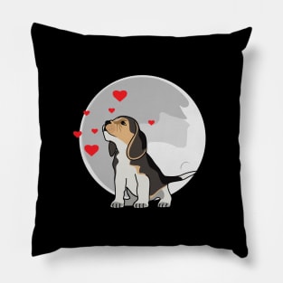 Cute Beagle Dog Love Night Pillow