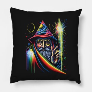 The Wiz - (Black Light - Version 2) Pillow