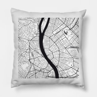 Budapest Map City Map Poster Black and White, USA Gift Printable, Modern Map Decor for Office Home Living Room, Map Art, Map Gifts Pillow