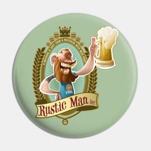 Rustic man beer Pin