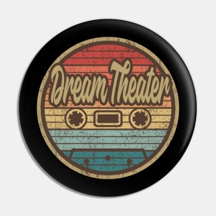 dream theater cassette retro circle Pin