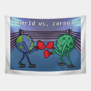 world vs corona Tapestry