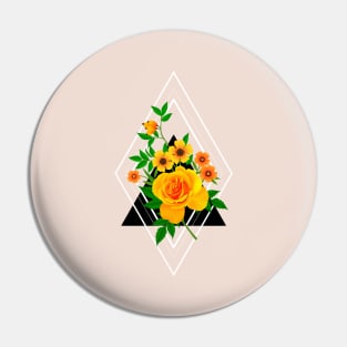 Aesthetic geometric floral Pin