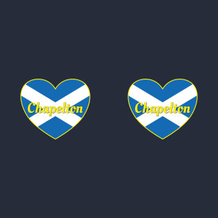 Chapelton Scotland UK Scotland Flag Heart T-Shirt