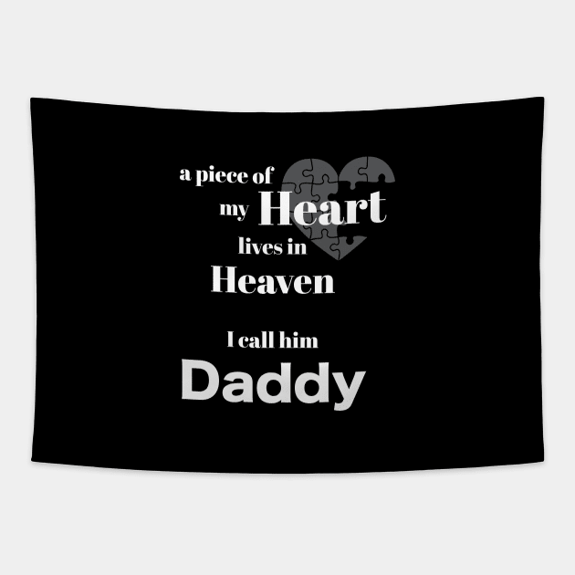 A piece of my heart is in Heaven Tapestry by Magic Moon