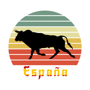 Spanish Flag Bull Spain - Bull Riding T-Shirt