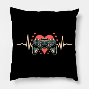 Gaming Heartbeat Gamer Lover Gifts Pillow