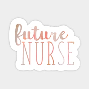 Peach Marbled Future Nurse Magnet