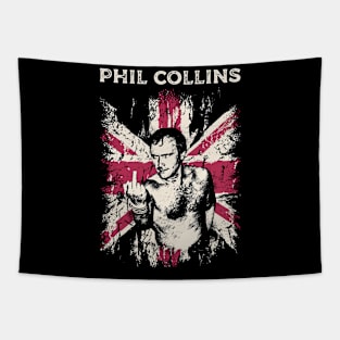 Vintage Distressed Phil Collins Tapestry