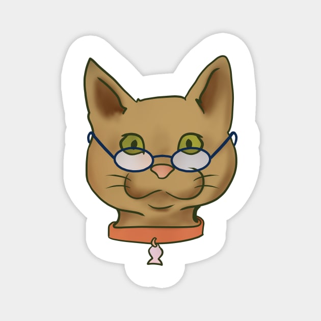 Cat Wearing Sunglasses Magnet by jw608