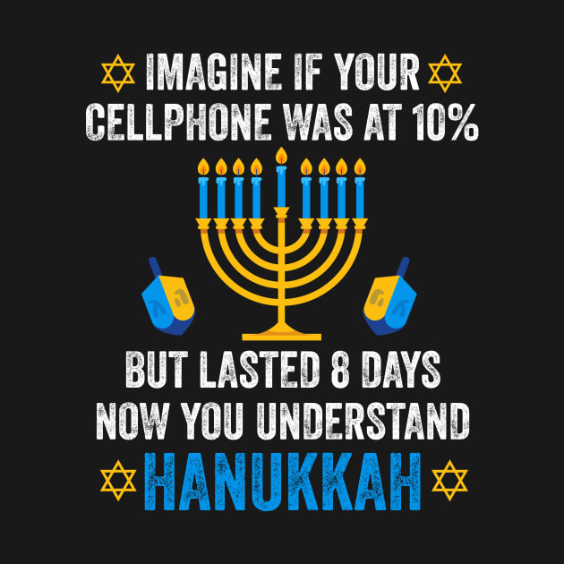 Disover Funny cellphone 8 days understand jewish Hanukkah Chanukah T-Shirt