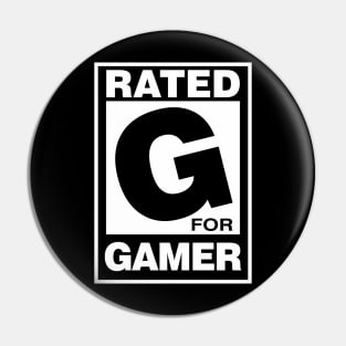 Rated G for Gamer Pin