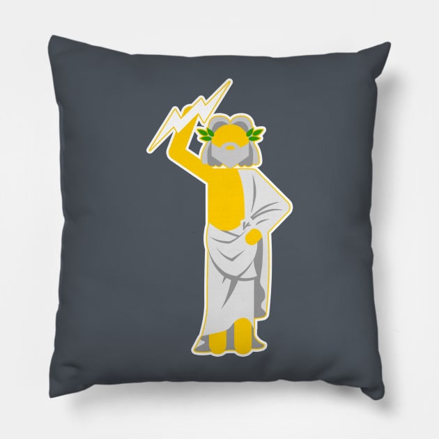 Simple Gods - Zeus Pillow by DoctorDestructoDome