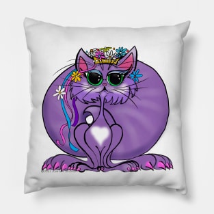 Pretty-Pretty Purple Princess Kitty Pillow