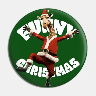 Funny Christmas, Funny Cute Giraffe Pin